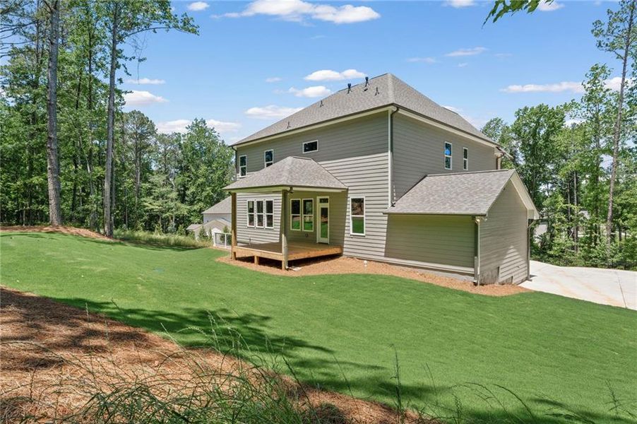 Exterior details and patio area of a home in Liberty Springs, Woodstock (Image 33). Exterior details and patio area of a home in Liberty Springs, Woodstock (Image 33).