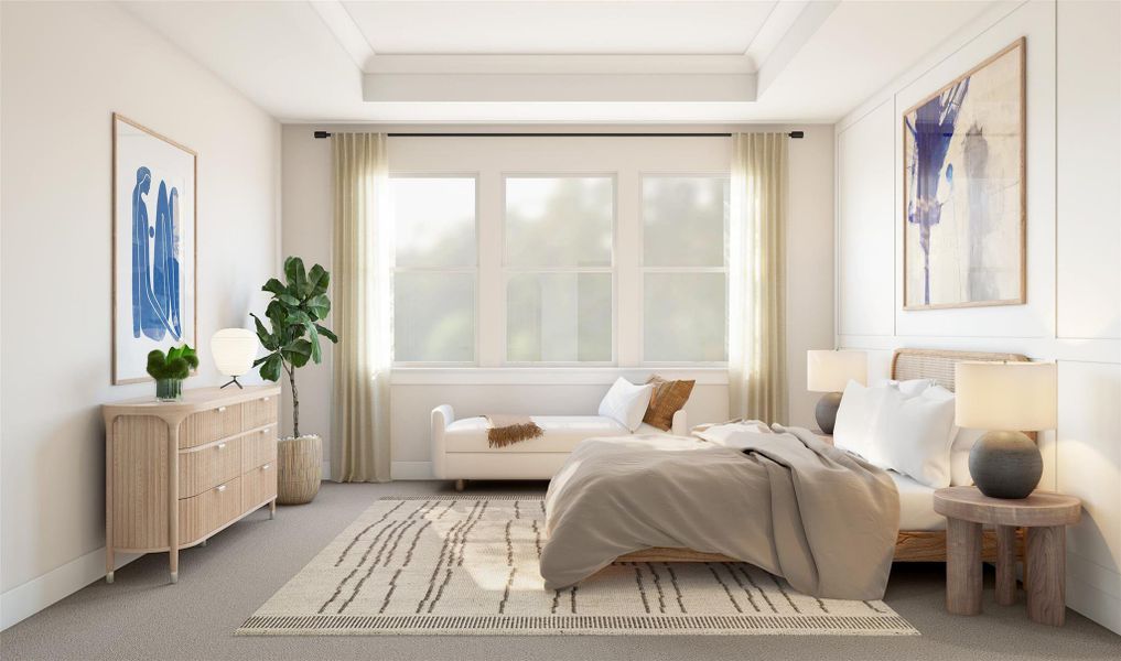 Tranquil primary suite (*Artist rendering used for illustration purposes only.) Tranquil primary suite (*Artist rendering used for illustration purposes only.)