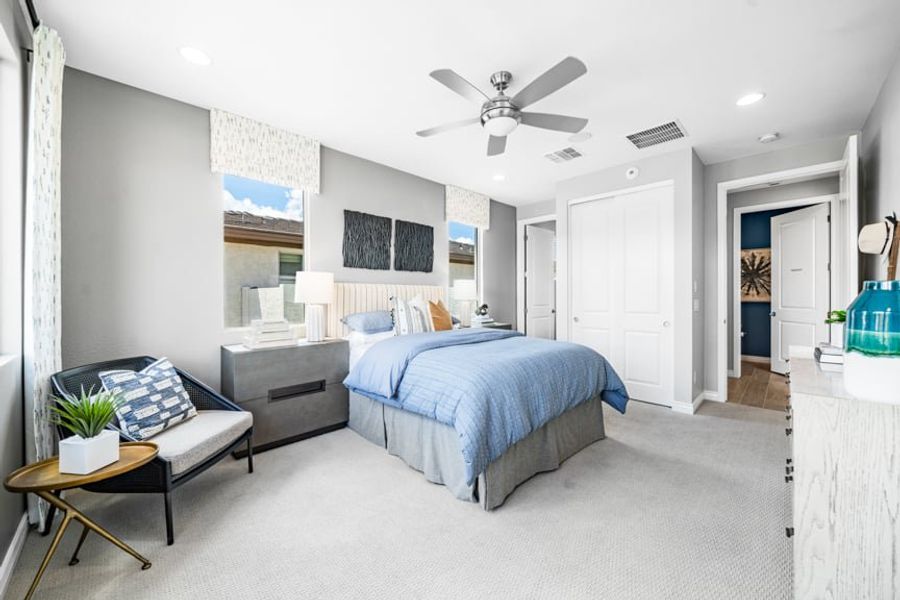 Representative furnished interior of a home built from the Sedona by Taylor Morrison in Ovation at Meridian 55+, Queen Creek (Image 26). Representative furnished interior of a home built from the Sedona by Taylor Morrison in Ovation at Meridian 55+, Queen Creek (Image 26).