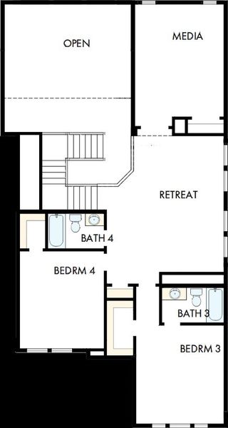 2D floor plan layout of this home in The Ridge at Northlake, Northlake, TX (Image 3). 2D floor plan layout of this home in The Ridge at Northlake, Northlake, TX (Image 3).