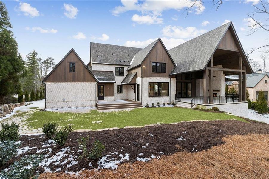 Front exterior of a new home in , Suwanee, GA, highlighting curb appeal (Image 31).
