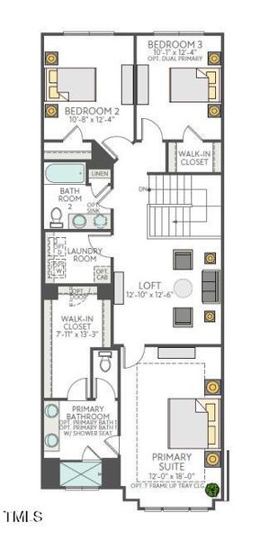 2nd Floor of Plan 1796 2nd Floor of Plan 1796