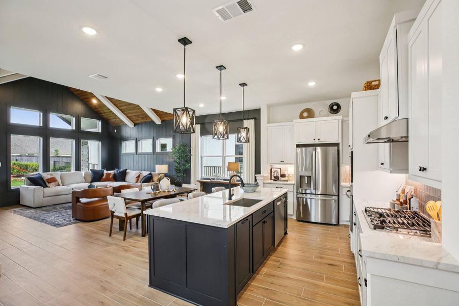 Furnished interior view inside a new home in Bridgeland, Cypress (Image 13).