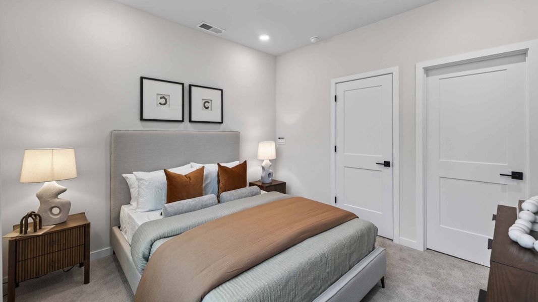 Furnished interior view inside a new home in Kingman Townhomes, Charlotte (Image 9). Furnished interior view inside a new home in Kingman Townhomes, Charlotte (Image 9).