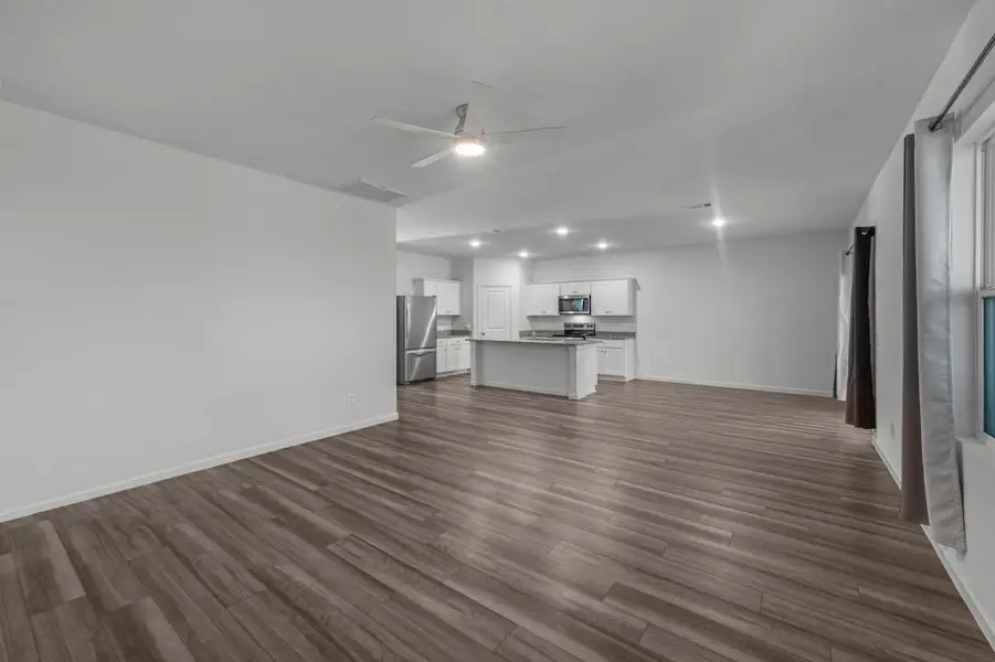 Open to the kitchen