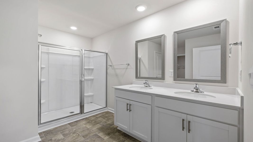 Furnished interior view inside a new home in Treemont Commons, Wellford (Image 10). Furnished interior view inside a new home in Treemont Commons, Wellford (Image 10).
