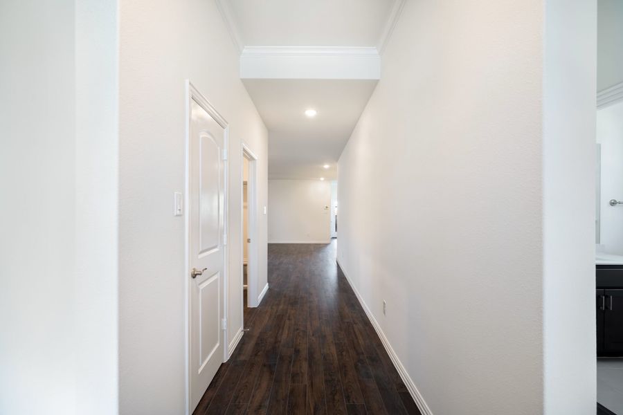 Representative unfurnished interior of a home built from the Hawthorne by UnionMain Homes in Edgewater, Fate (Image 15).