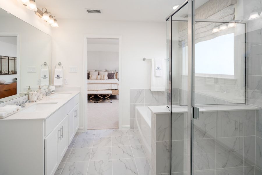 Representative furnished interior of a home built from the Kingston by UnionMain Homes in Elevon, Lavon (Image 49).