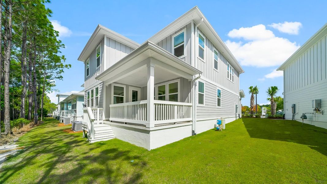 Exterior details and patio area of a home in Parkside, Santa Rosa Beach (Image 2). Exterior details and patio area of a home in Parkside, Santa Rosa Beach (Image 2).