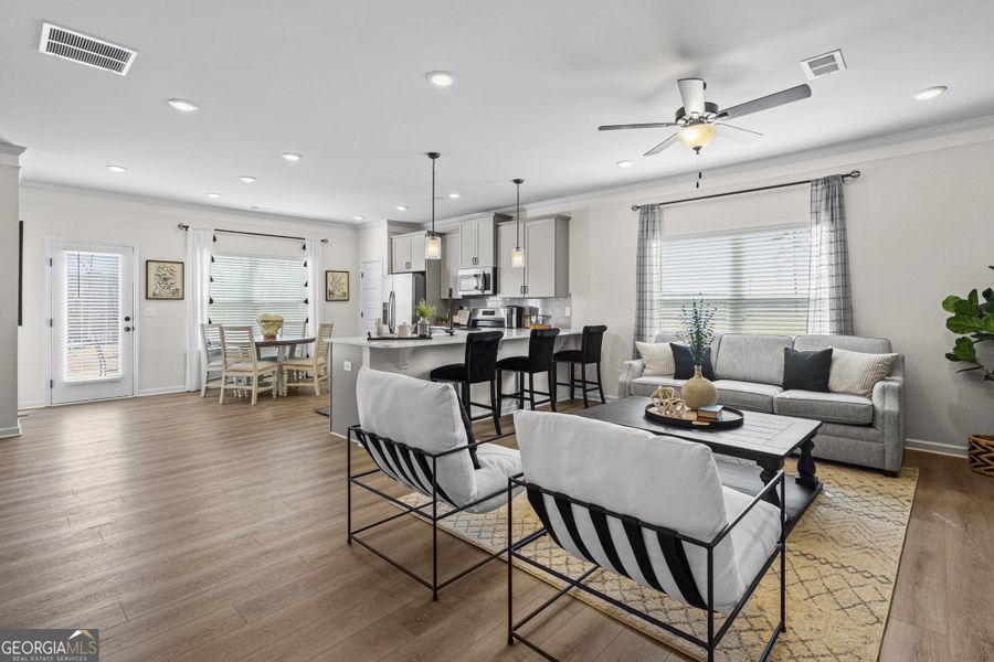 Furnished interior view inside a new home in Crescent Towns, Riverdale (Image 4).