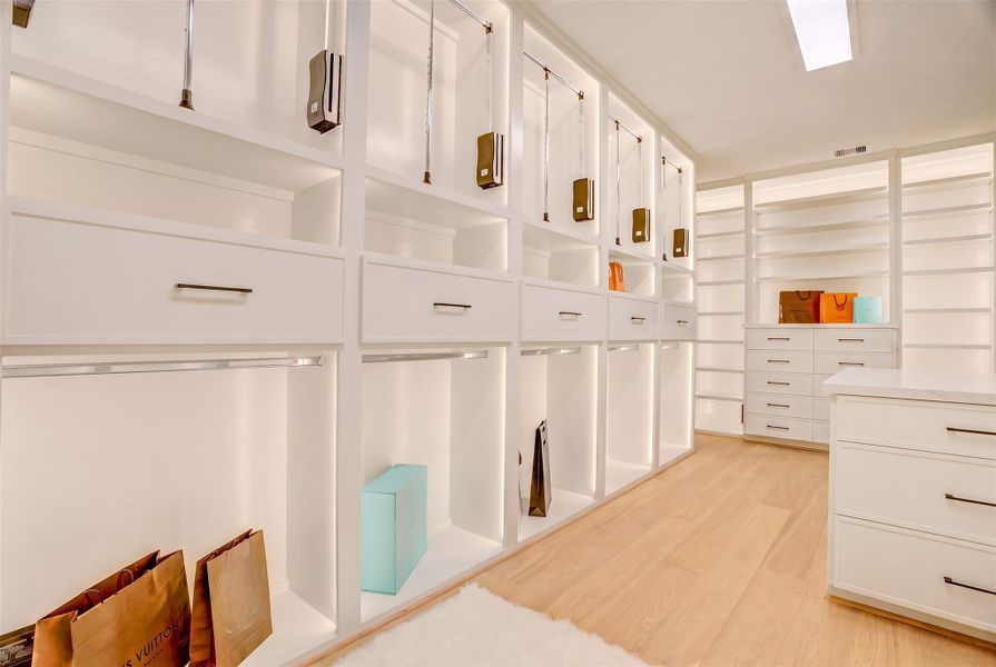 Another angle of the primary closet.