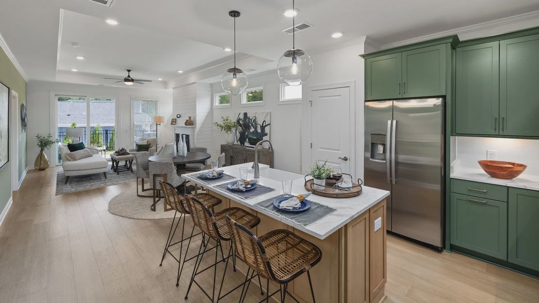 Representative furnished interior of a home built from the Rockaway by Epcon Communities in The Courtyards at Oak Grove, Durham (Image 13).