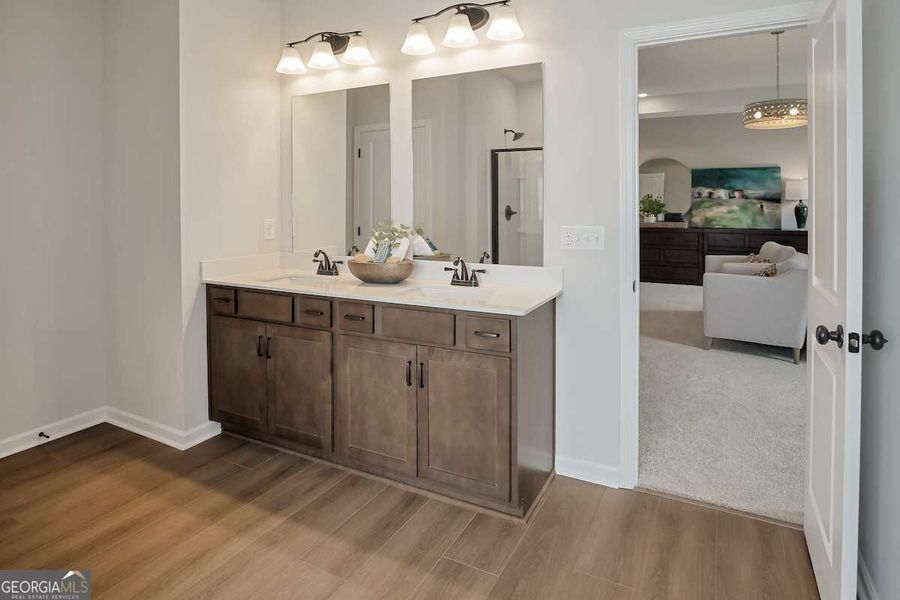 Furnished interior view inside a new home in Bryson Farms, Byron (Image 26).