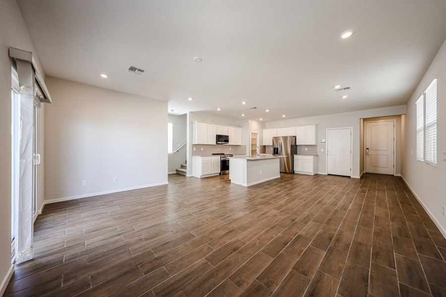 A large empty kitchen.