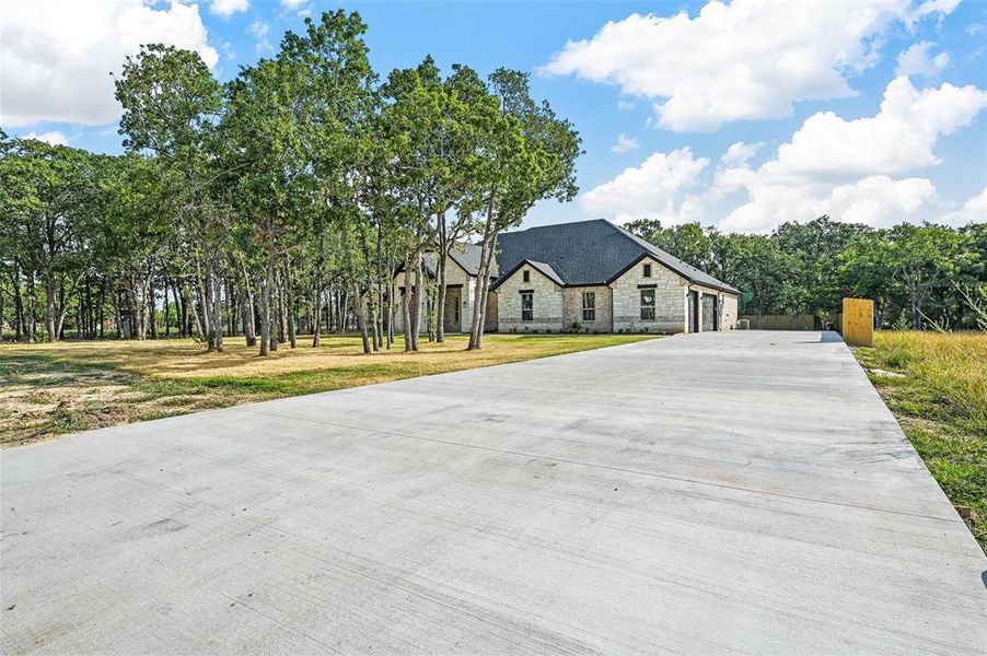 View of front of home with a front yard