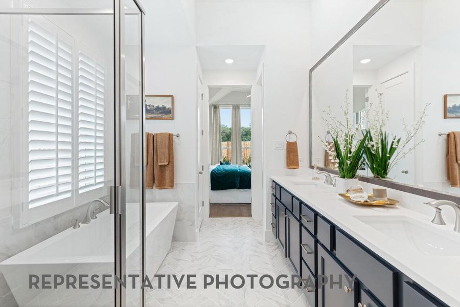 Furnished interior view inside a new home in Elyson, Katy (Image 7).