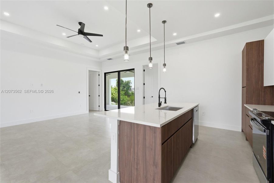 Furnished interior view inside a new home in , Cape Coral (Image 6). Furnished interior view inside a new home in , Cape Coral (Image 6).