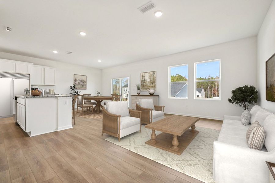 Representative furnished interior of a home built from the Meadow by Ashton Woods in Middleton Farms, Middlesex (Image 6).