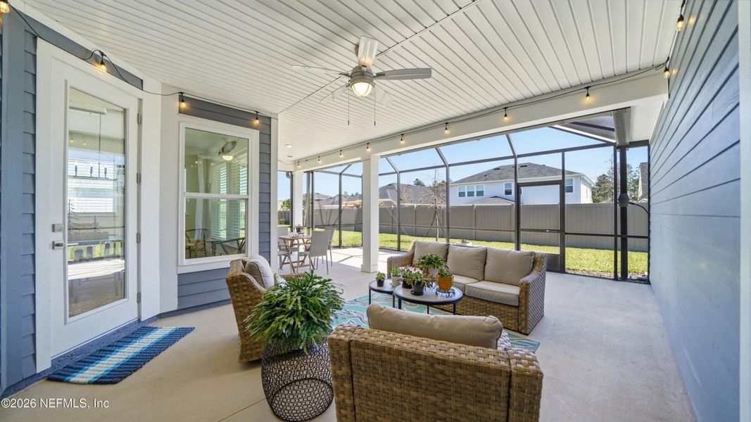 Exterior details and patio area of a home in Shearwater, St. Augustine (Image 3).