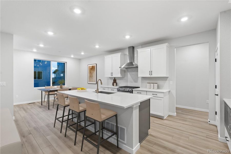 Furnished interior view inside a new home in Tribute at Lyric, Lone Tree (Image 10).