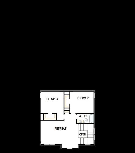 2D floor plan layout of this home in Mantua Point Gardens, Van Alstyne, TX (Image 4).