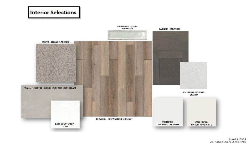 Sample of building materials used in homes in Homestead 75', Schertz (Image 37).