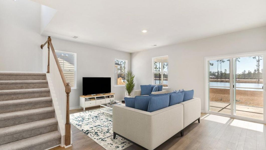 Furnished interior view inside a new home in Limehouse Farms, Summerville (Image 11). Furnished interior view inside a new home in Limehouse Farms, Summerville (Image 11).