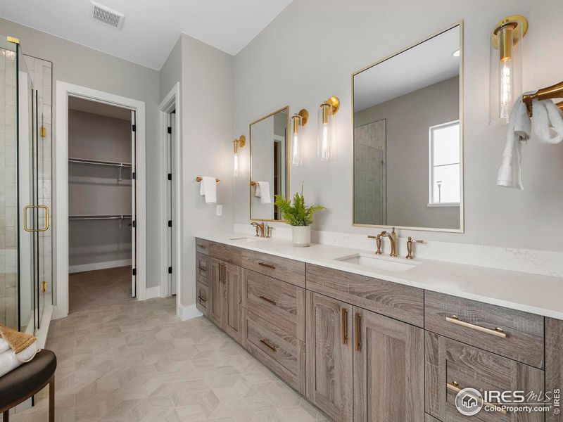 Primary Bathroom with Dual Vanities