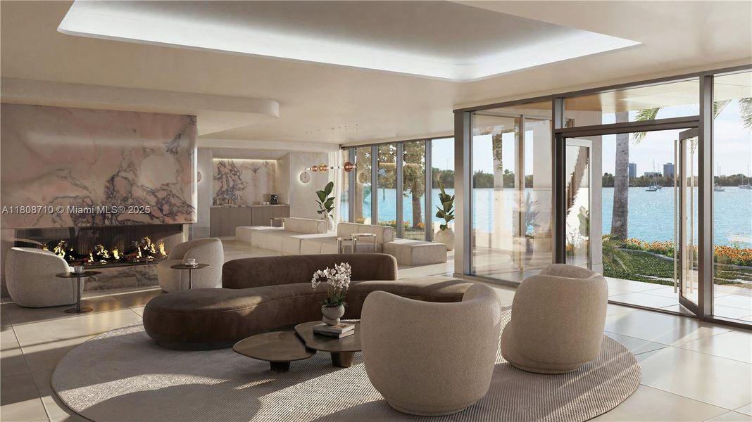 Furnished interior view inside a new home in Tula Residences, North Bay Village (Image 7).