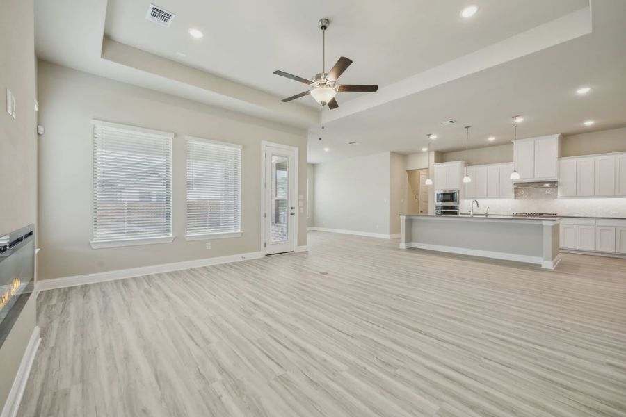 Representative unfurnished interior of a home built from the Normandy by Chesmar Homes in Karis, Crowley (Image 10). Representative unfurnished interior of a home built from the Normandy by Chesmar Homes in Karis, Crowley (Image 10).