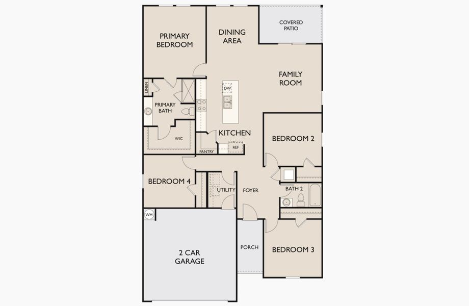 2D floor plan layout for the Luna by Starlight Homes in Cattleman's Crossing, Fort Worth, TX (Image 5). 2D floor plan layout for the Luna by Starlight Homes in Cattleman's Crossing, Fort Worth, TX (Image 5).