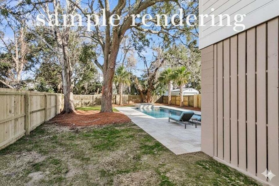 Exterior details and patio area of a home in , Charleston (Image 27).