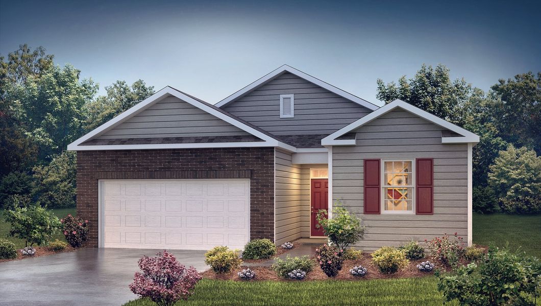Representative exterior photo of a completed home built from the Macon by D.R. Horton in Waverly Station, Greenwood, SC (Image 20).