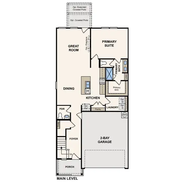 2D floor plan layout for the Hawthorn by Century Communities in Ambergrove, Royse City, TX (Image 4).