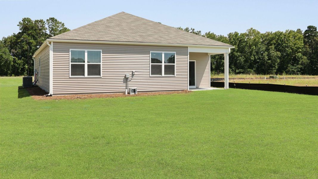 Front exterior of a new home in The Ranch, Holly Hill, SC, highlighting curb appeal (Image 16).