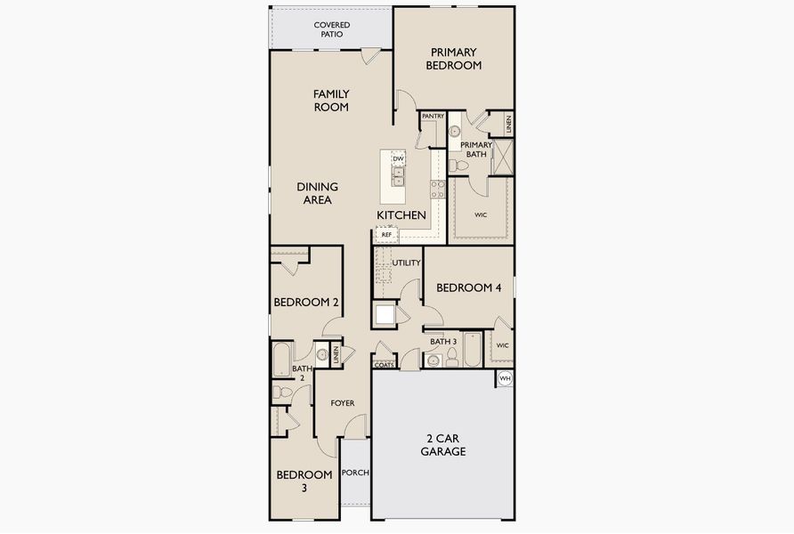 2D floor plan layout for the Prism by Starlight Homes in Willow Springs, Buda, TX (Image 4). 2D floor plan layout for the Prism by Starlight Homes in Willow Springs, Buda, TX (Image 4).