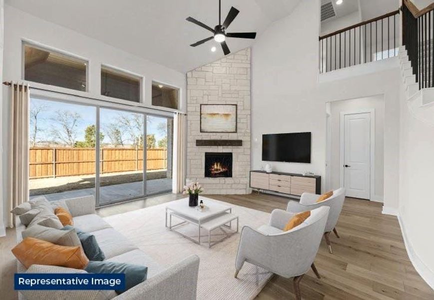 Furnished interior view inside a new home in Polo Ridge, Forney (Image 5).