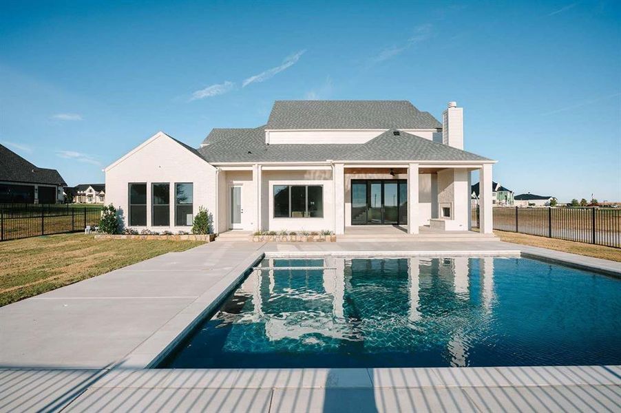 Exterior details and patio area of a home in , Fort Worth (Image 4). Exterior details and patio area of a home in , Fort Worth (Image 4).
