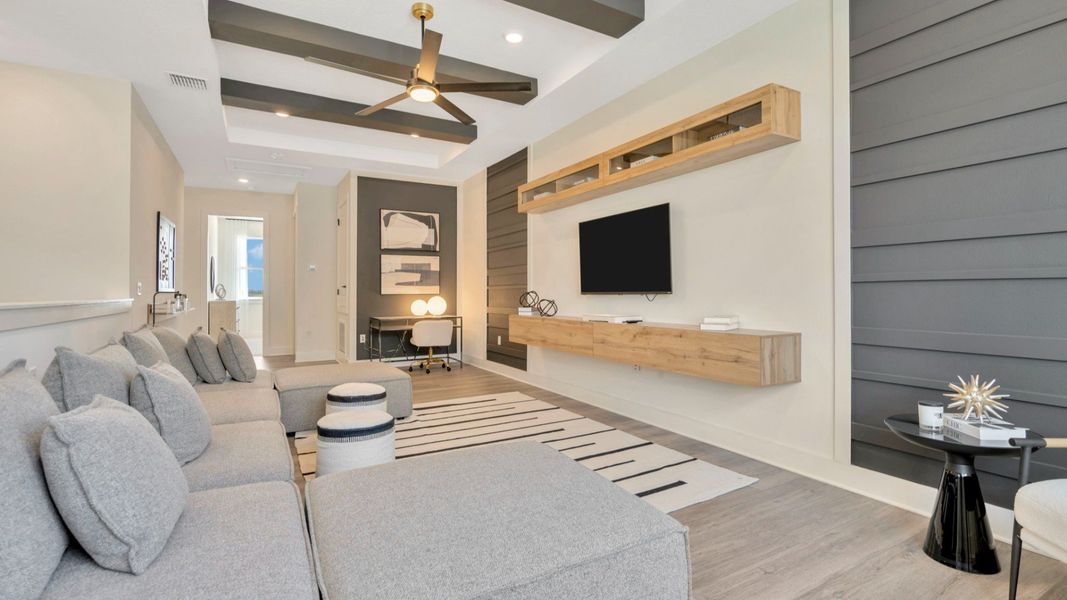 The Loft of a DRB Homes Grand Eider model, which is a home plan offered at Serengeti in Spring Hill, FL.