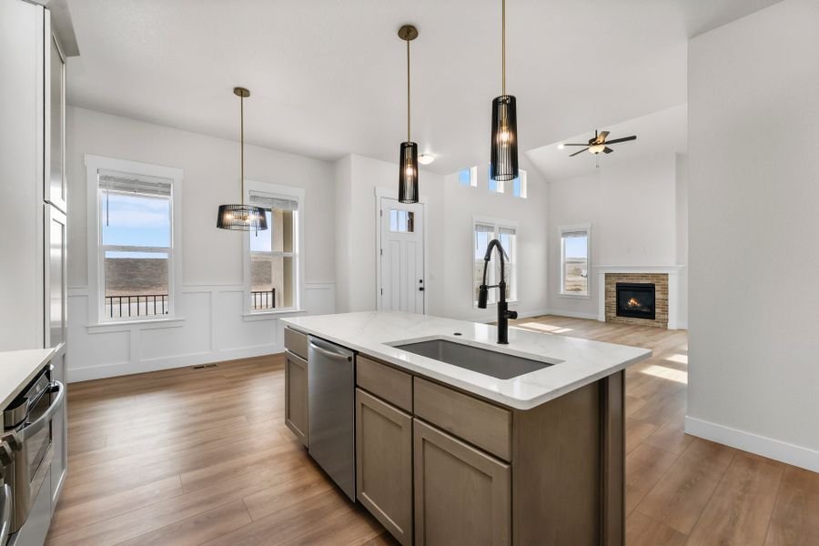 Representative furnished interior of a home built from the The Duxbury by Landmark Homes in Vernazza, Windsor (Image 4).
