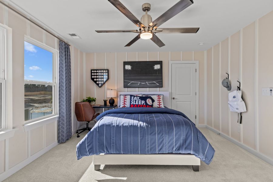 Representative furnished interior of a home built from the The Longboard by Chesapeake Homes in Coastal Club of the Carolinas, Calabash (Image 29).