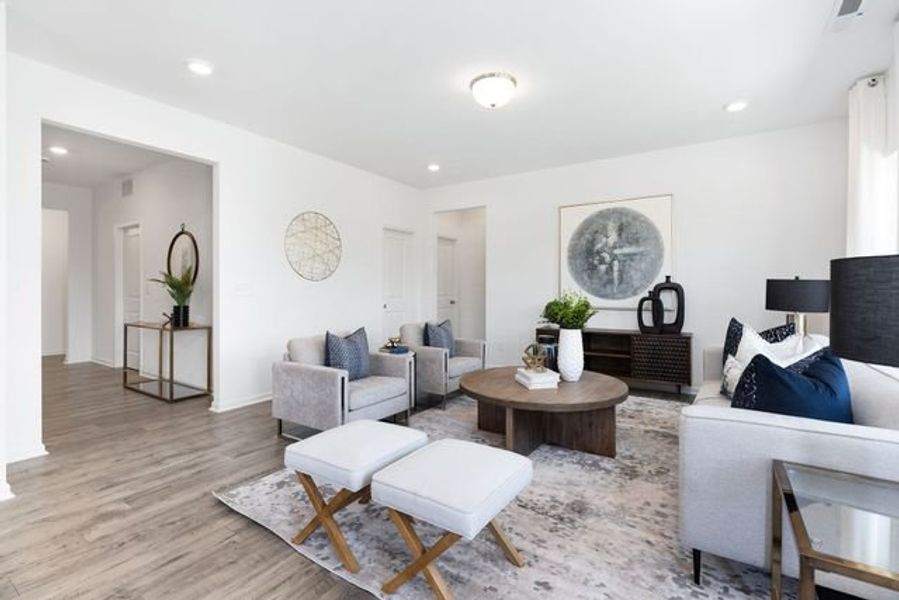Representative furnished interior of a home built from the Ryker by True Homes in Autumn Ridge, High Shoals (Image 13).