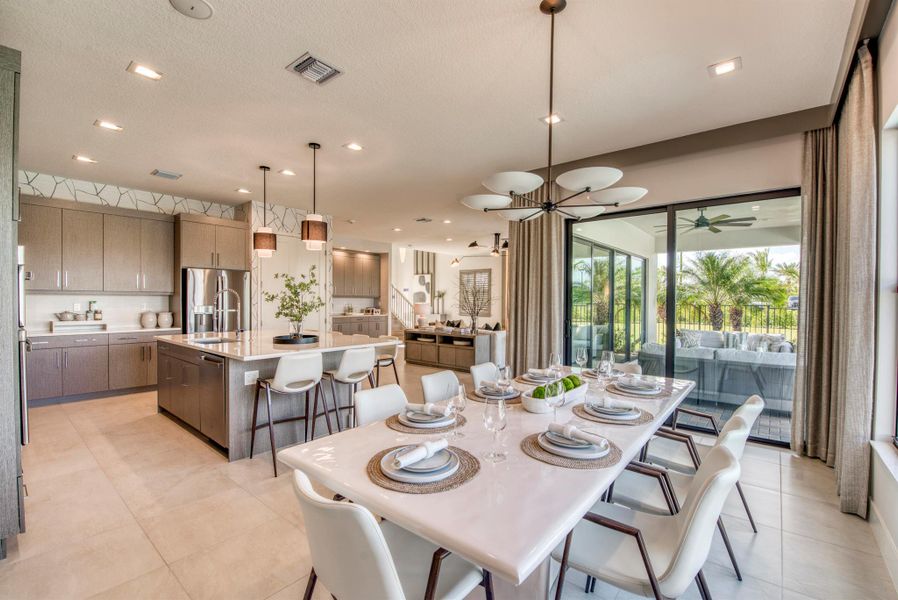 Furnished interior view inside a new home in Apex at Avenir, Palm Beach Gardens (Image 28).