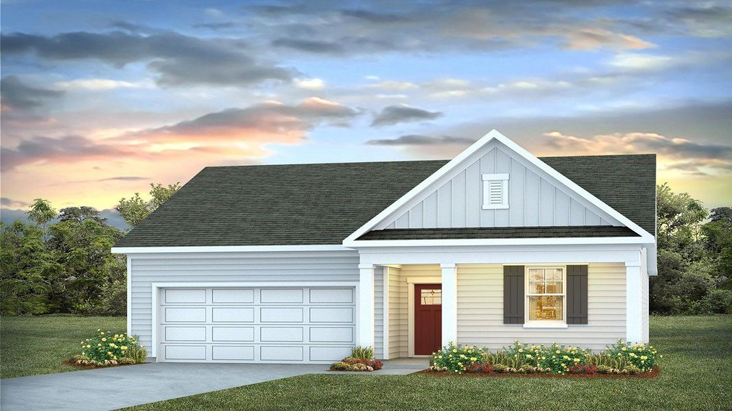 Representative exterior photo of a completed home built from the CALI by D.R. Horton in Harper Meadows, Loris, SC (Image 22).