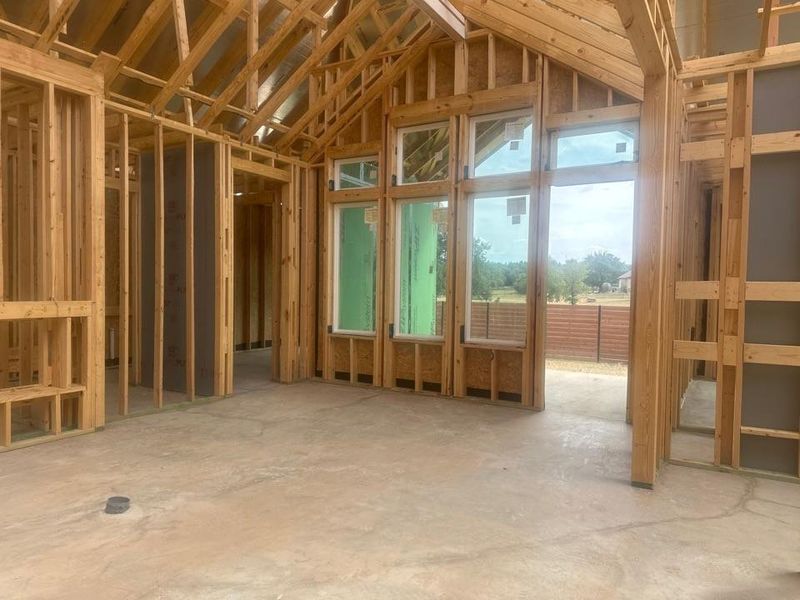 Misc room featuring lofted ceiling Misc room featuring lofted ceiling