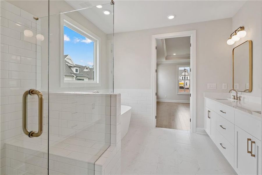 Furnished interior view inside a new home in Promenade at Sawnee Village, Cumming (Image 12).
