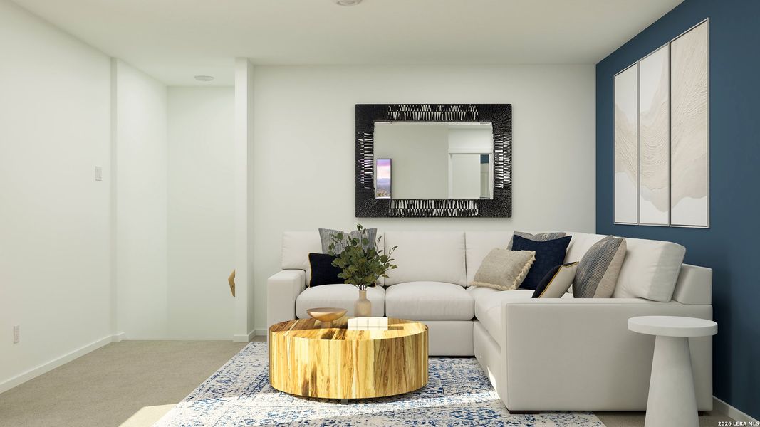 Furnished interior view inside a new home in Tres Laurels, San Antonio (Image 22).