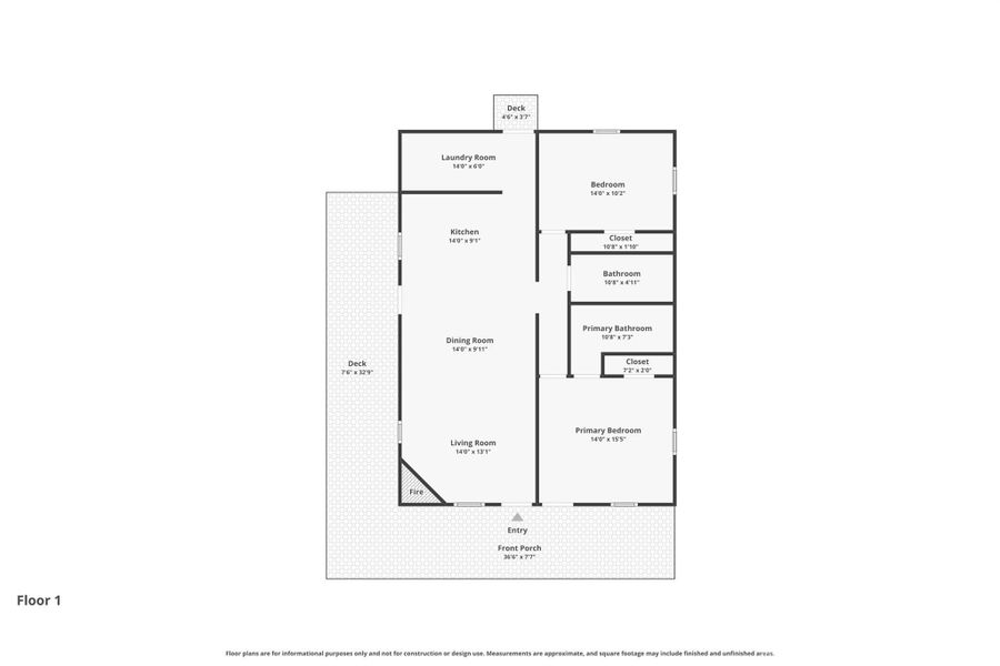 2D floor plan layout of this home in , Whittier, NC (Image 3).