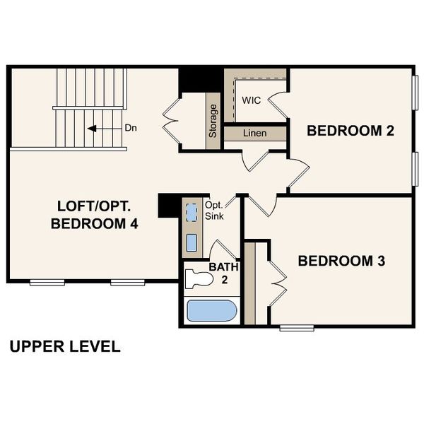 2D floor plan layout for the Norman by Century Communities in Lone Oak, Alvarado, TX (Image 4).