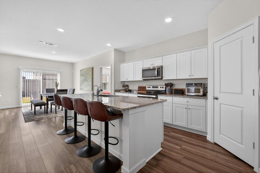 Furnished interior view inside a new home in Harrington Trails at The Canopies, New Caney (Image 14).